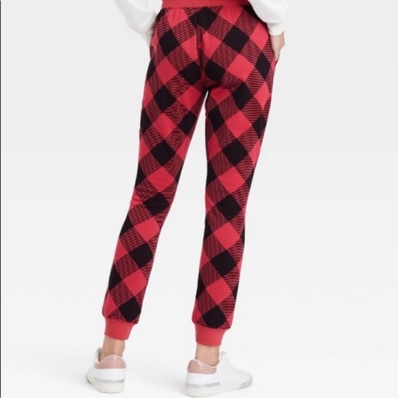 Zoe + Liv Red/Black‎ Plaid Joggers Size XXL - Picture 2 of 7